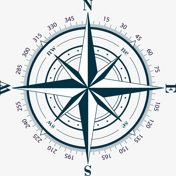 指南针 航海 标志图标