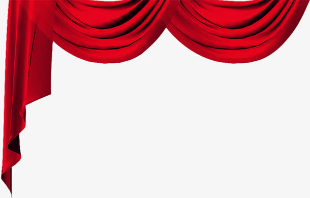 红色窗帘元旦舞台