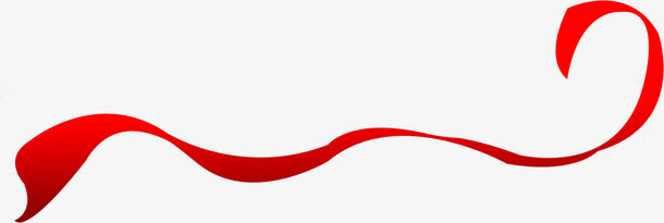 有动感有曲线的红丝带