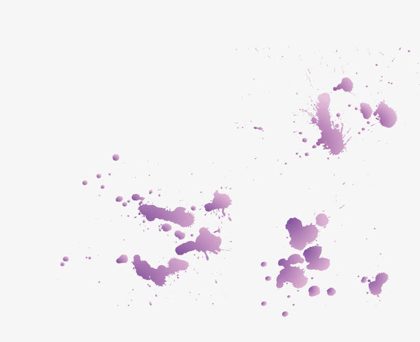 紫色矢量墨迹泼墨素材