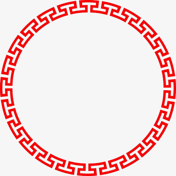 中国风复古圆形边框