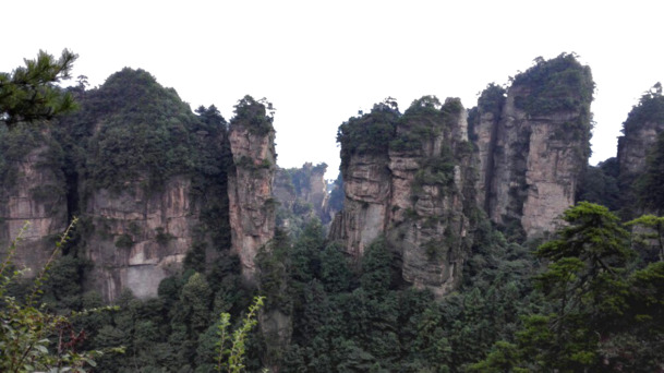 张家界峭壁群山，高清PNG透明背景风景摄影素材下载