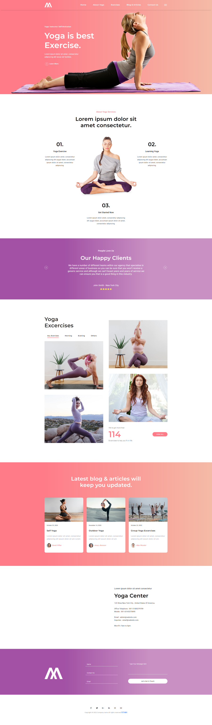 瑜伽网站源码，运动健身网站设计模板