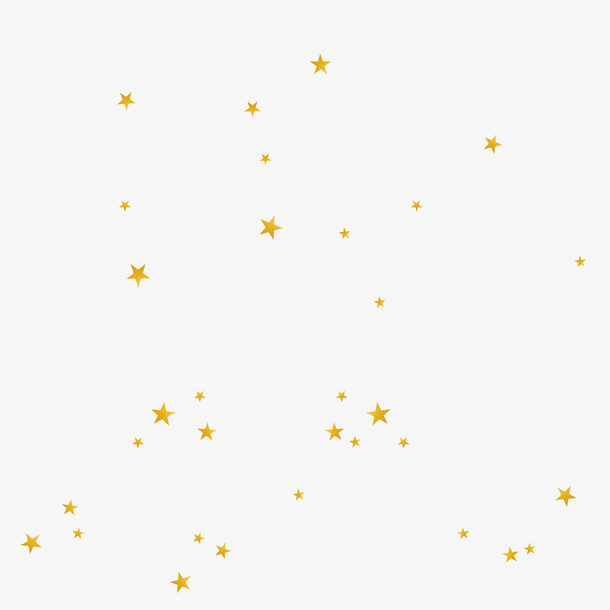 卡通漂浮黄色星星矢量图