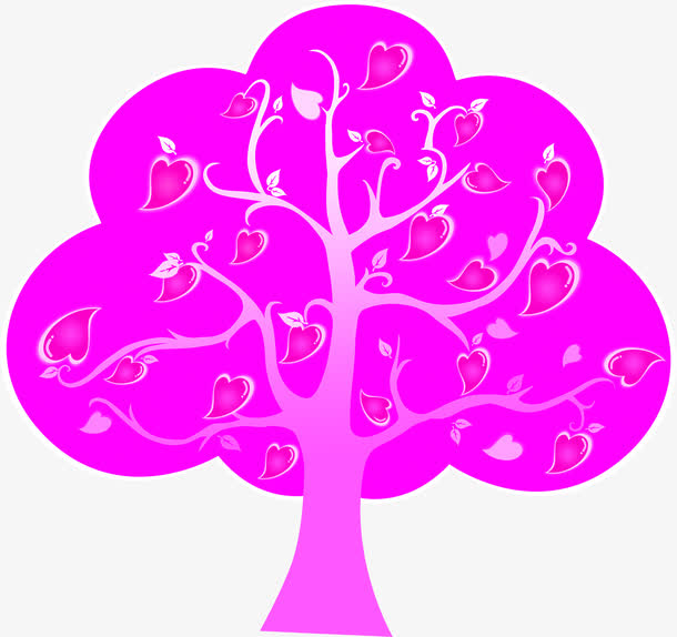 粉色爱情树装饰