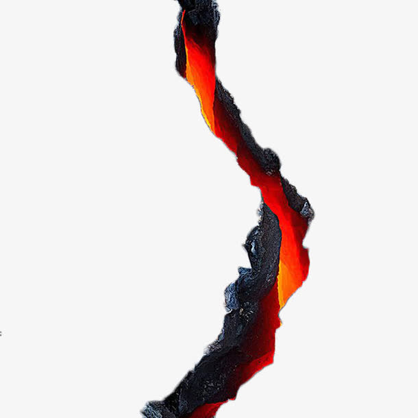 火山 岩浆 裂缝 火光 明亮