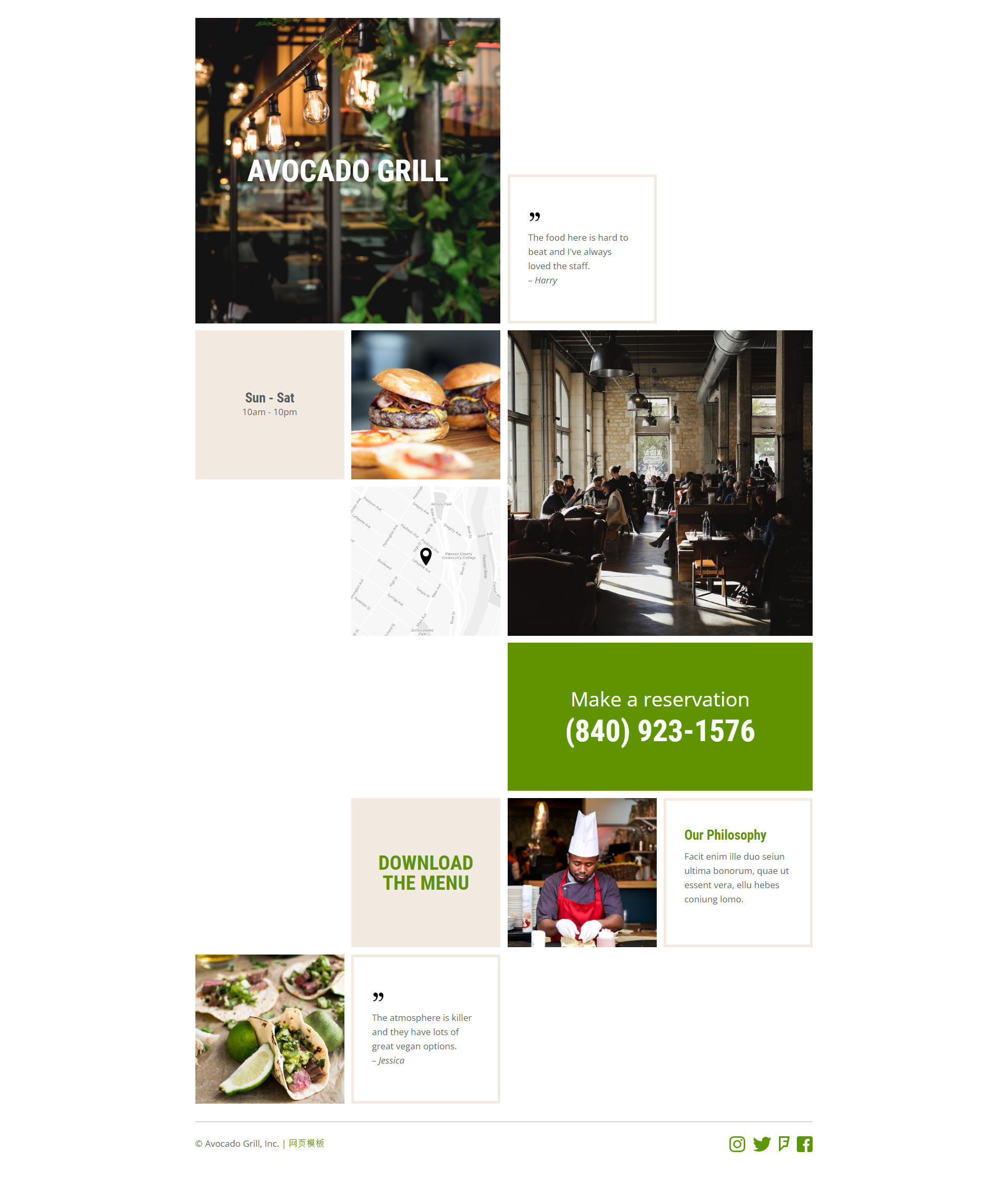 餐厅展示网页设计，优质的图文展示网页设计案例代码