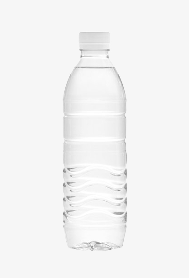 透明解渴螺纹白色盖子的一瓶饮料