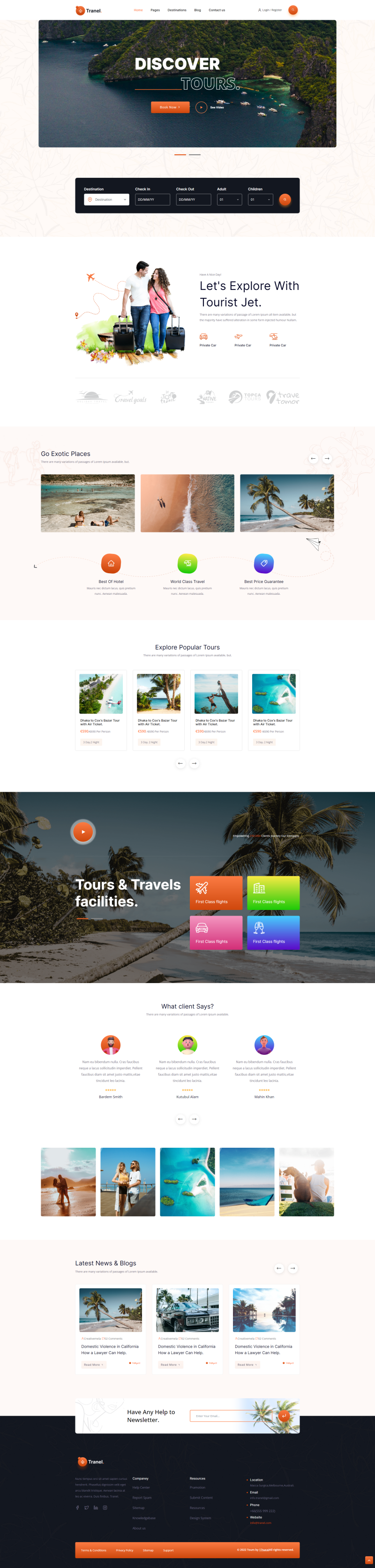 旅游网站源代码模板，旅行社网站设计HTML
