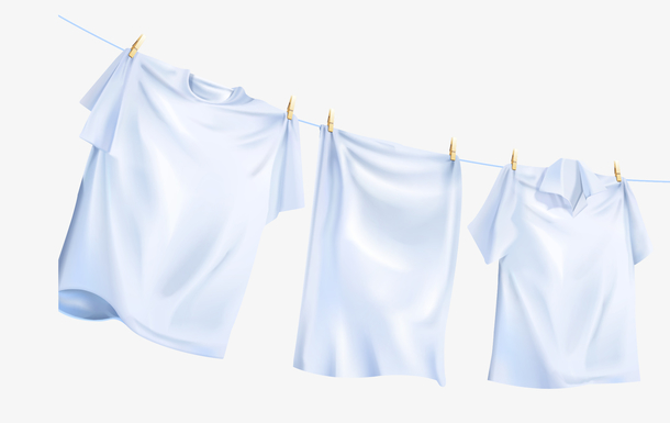 白衣服晾干洗护产品广告装饰