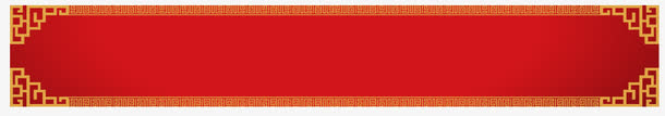 中国红红色中国风标题框