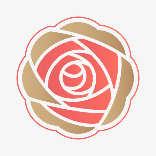 玫瑰花情人节心形图标