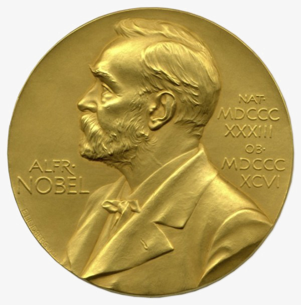 金色雕刻诺贝尔奖奖牌