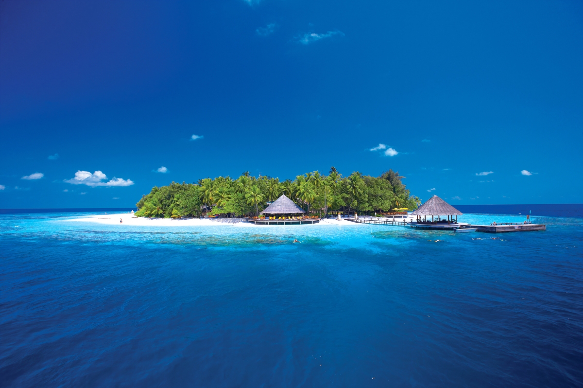 美丽的小岛 马尔代夫小岛风景4K高清壁纸