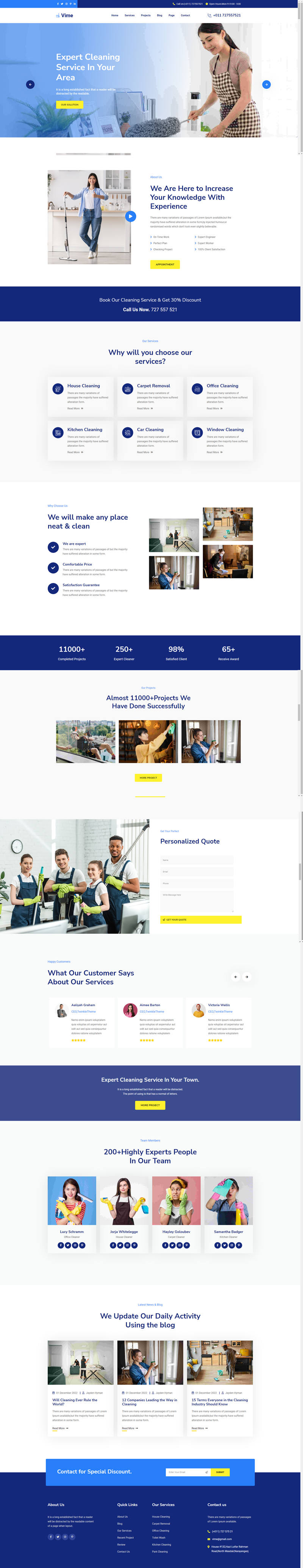 保洁公司网站SEO，家政服务网站设计模板