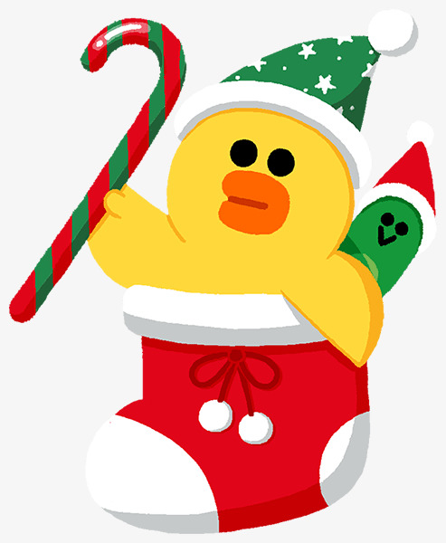 圣诞节 卡通鸭子装饰 元素