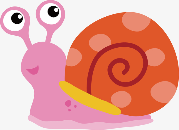 背着彩色壳的蜗牛