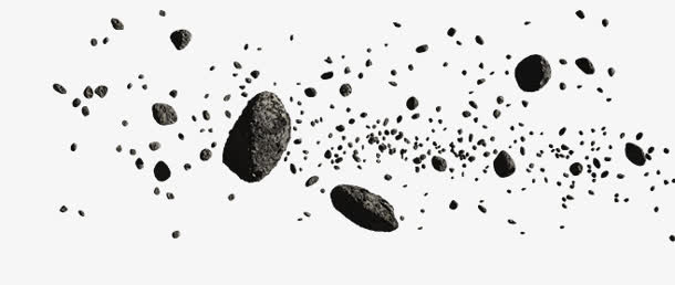 石头粒子不规则漂浮