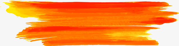 橙色清新涂鸦水彩