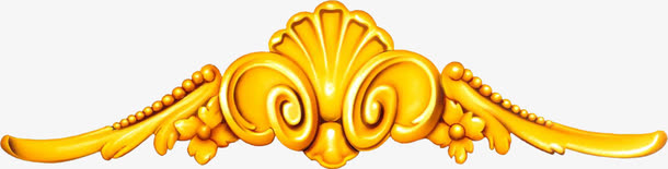 金色浮雕花纹装饰
