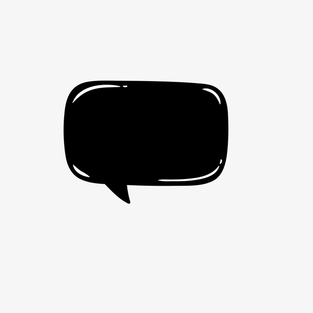 对话框对话气泡简约对话框黑白会话框