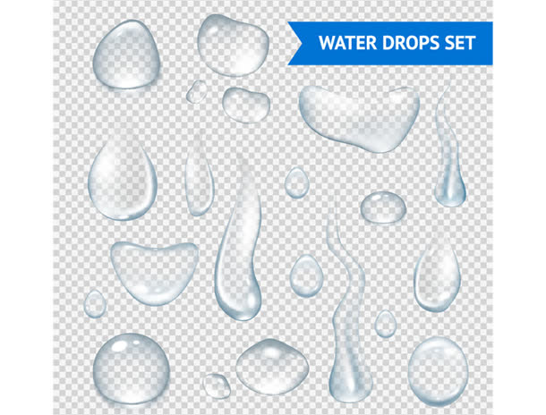 透明水滴  各种水滴造型 免扣png素材