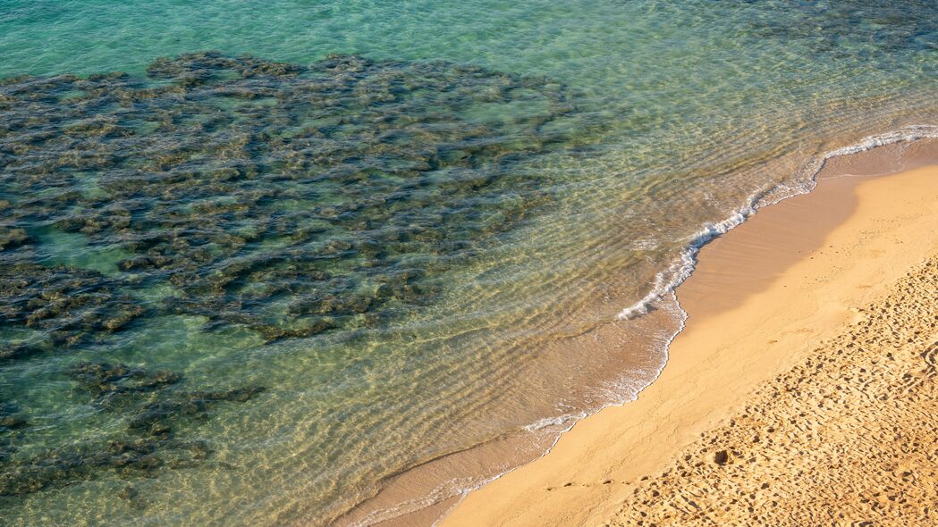 海滩 沙滩 大海 海浪 风景 4k壁纸 3840x2160
