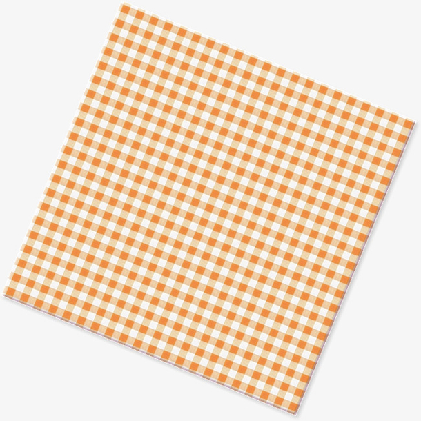 橙色格子桌布
