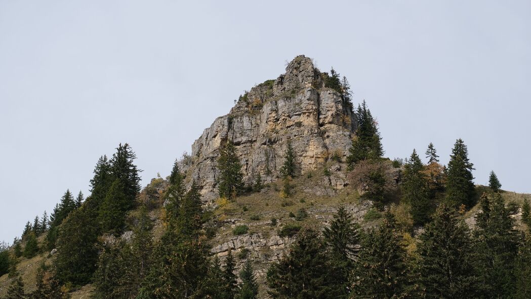 山 岩石 树木 自然 风景 4k壁纸 3840x2160