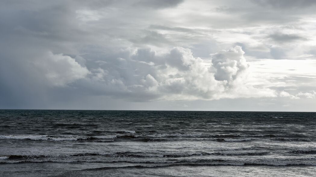 海 云 风景 地平线 自然 4k壁纸 3840x2160