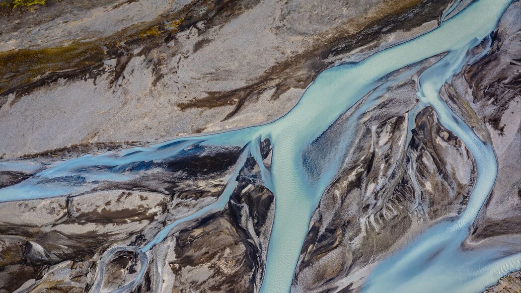 河流 河岸 鸟瞰图 自然 4k壁纸 3840x2160