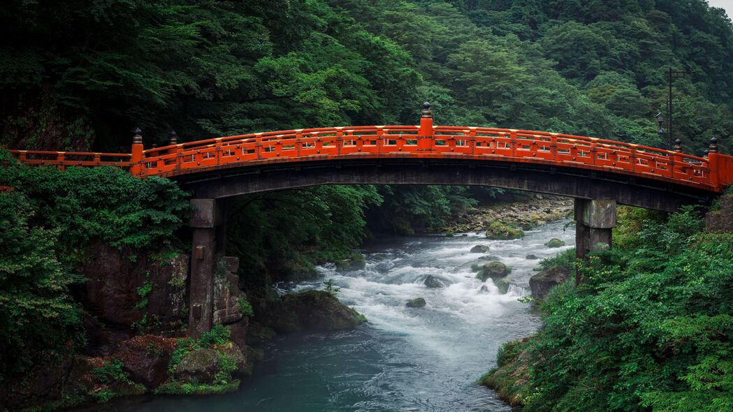 日本河桥美景，4K高清壁纸下载，自然风光尽收眼底（3840x2160）
