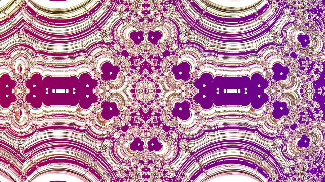 3840x2160 形状 万花筒 抽象 图案 紫色 白色壁纸 背景