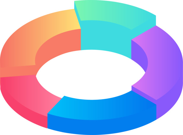 2.5D矢量图表饼状图