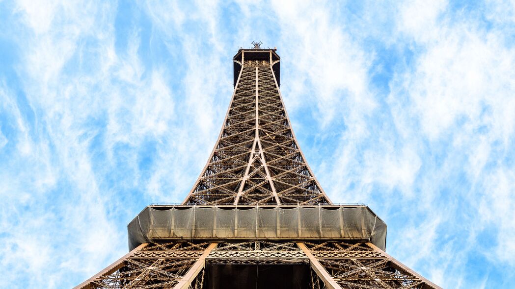 埃菲尔铁塔 铁塔 巴黎 法国 仰视 4k壁纸 3840x2160