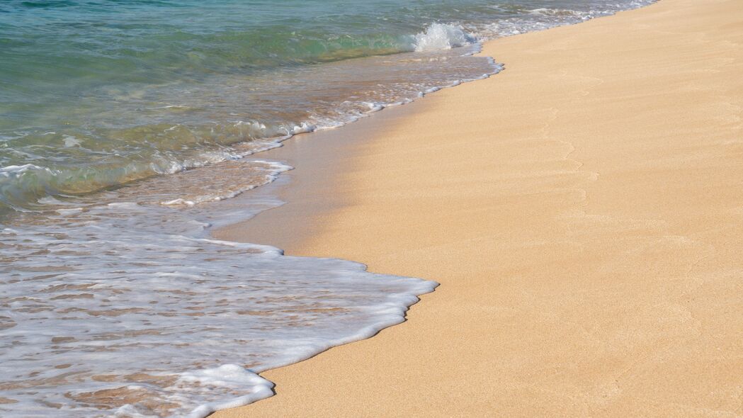 大海 沙子 海浪 泡沫 风景 4k壁纸 3840x2160