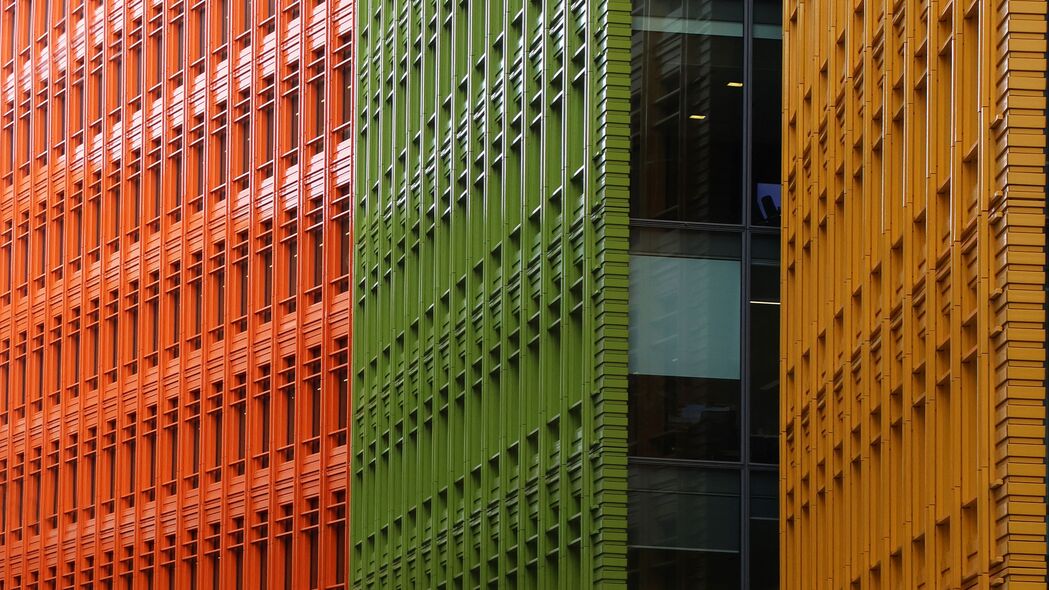 建筑 立面 建筑 绿色 窗户 4k壁纸 3840x2160