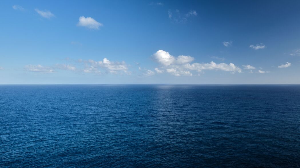 大海 涟漪 地平线 云 天空 4k壁纸 3840x2160