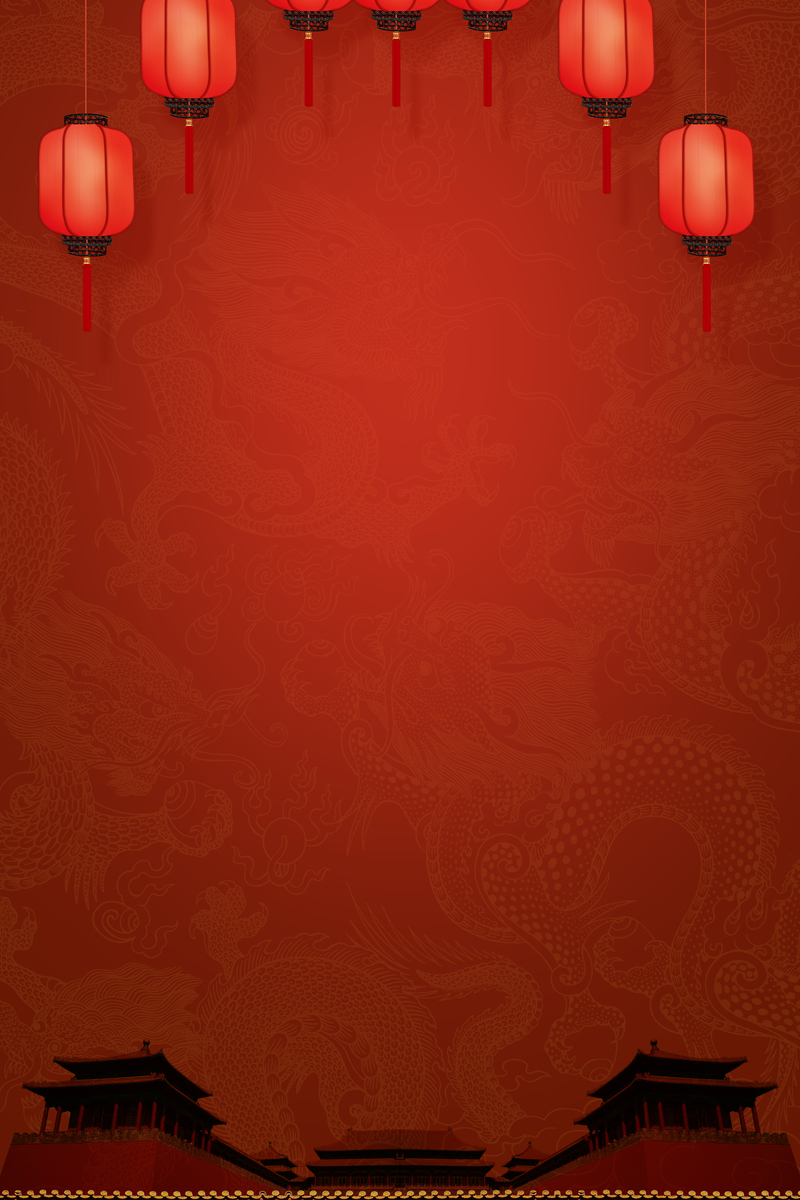 中国风复古红色精美海报背景素材