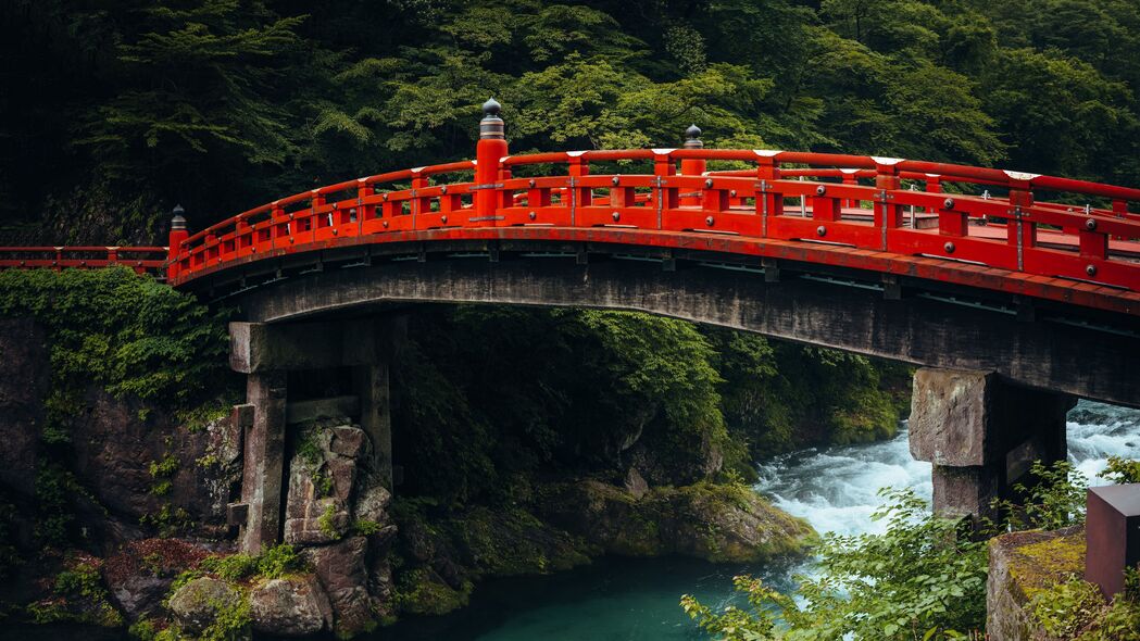 桥梁 河流 峡谷 自然 日本 4k壁纸 3840x2160
