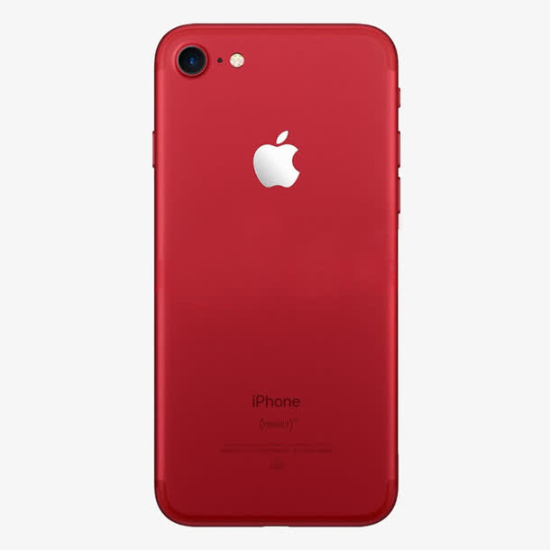 红色苹果7背面图