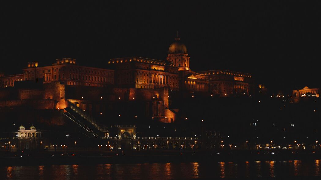 皇家宫殿 宫殿 灯光 匈牙利 布达佩斯 4k壁纸 3840x2160