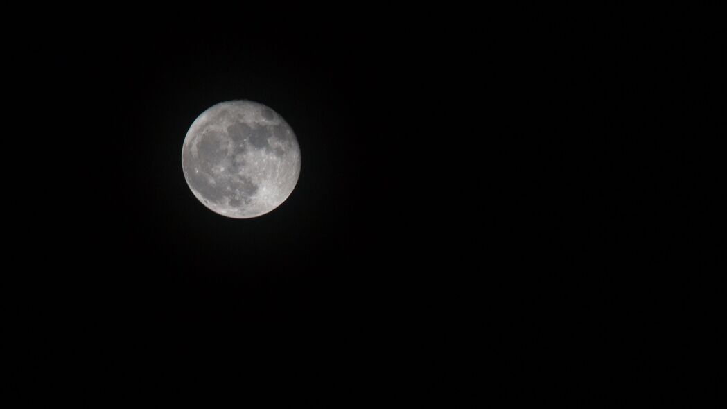 夜晚 月亮 满月 陨石坑 4k壁纸 3840x2160