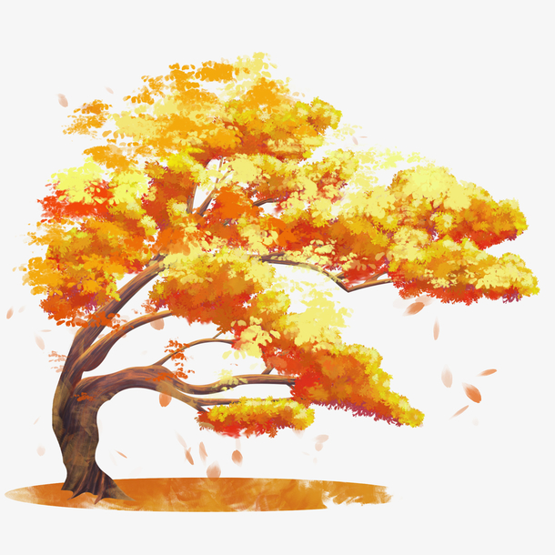 秋天枫树落叶元素