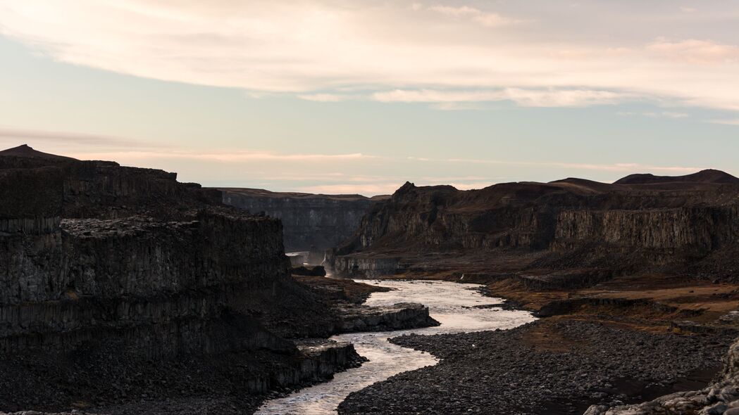 河流 峡谷 景观 自然 冰岛 4k壁纸 3840x2160