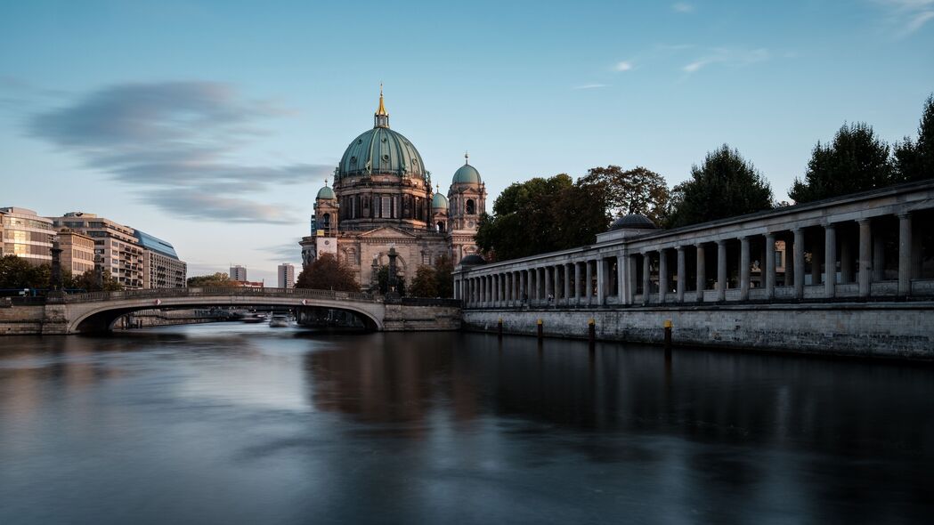 柏林大教堂 大教堂 河流 建筑 德国 4k壁纸 3840x2160