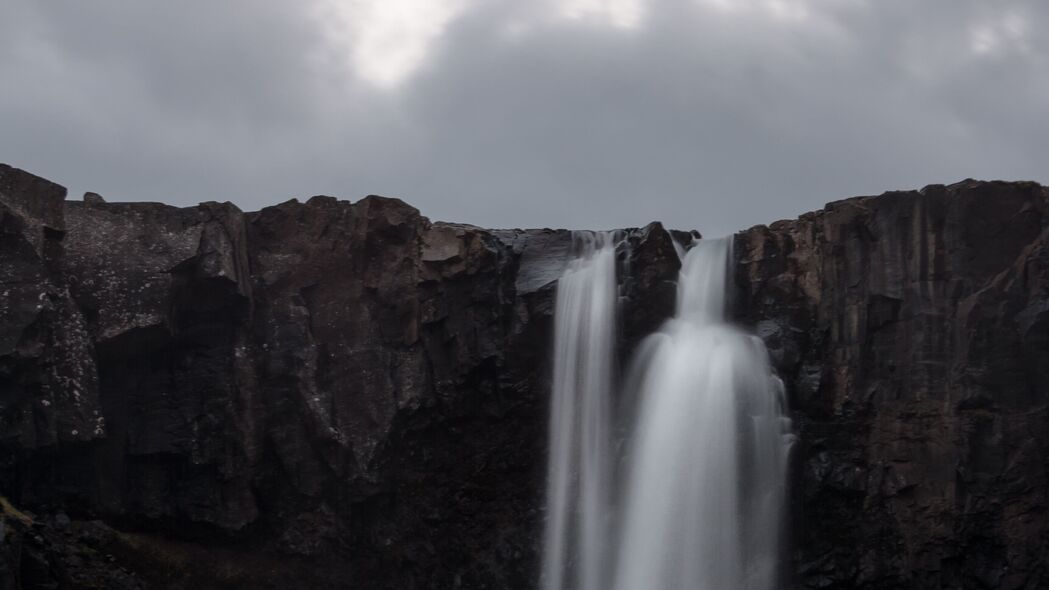  gufufoss 瀑布 岩石 瀑布 风景 冰岛 4k壁纸 3840x2160