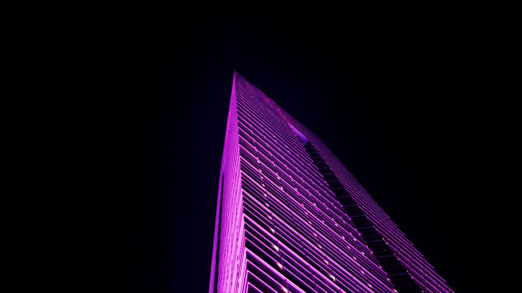 建筑 背光 边缘 紫色 4k壁纸 3840x2160