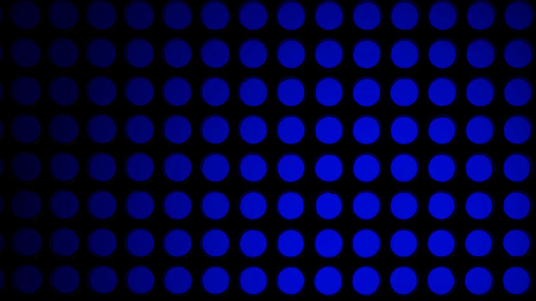 圆形抽象图案，黑色背景配蓝色点缀，4K高清壁纸3840x2160免费下载