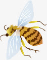 手绘卡通黄色蜜蜂